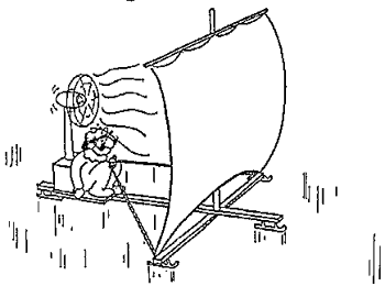 drawing of an ice sailcraft